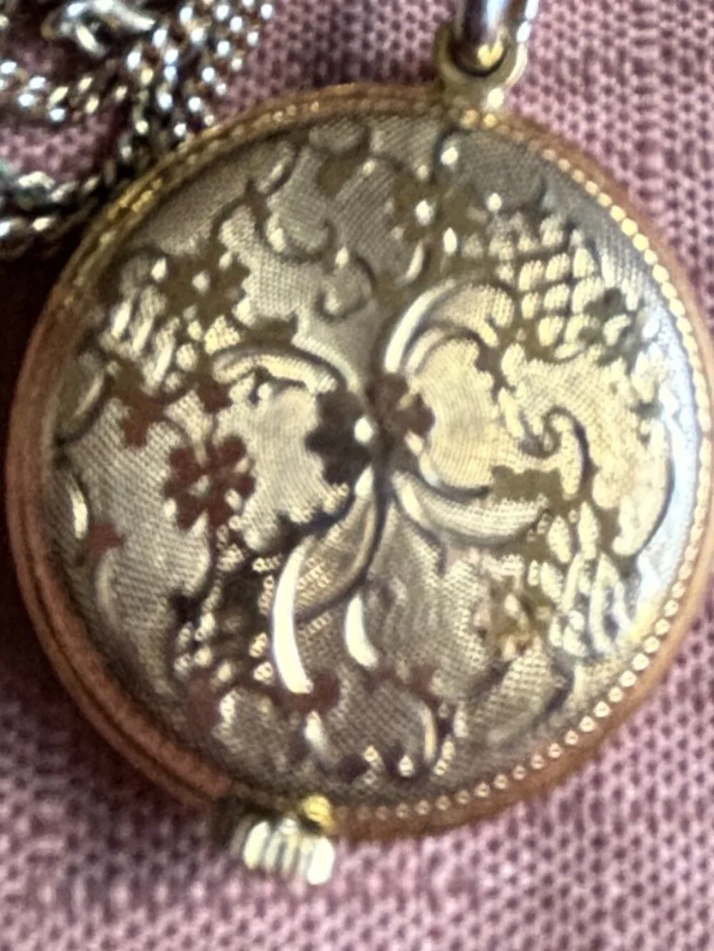 Vintage BUCHERER Swiss Open Face Pocket Watch Pendant Necklace Gold Tone
